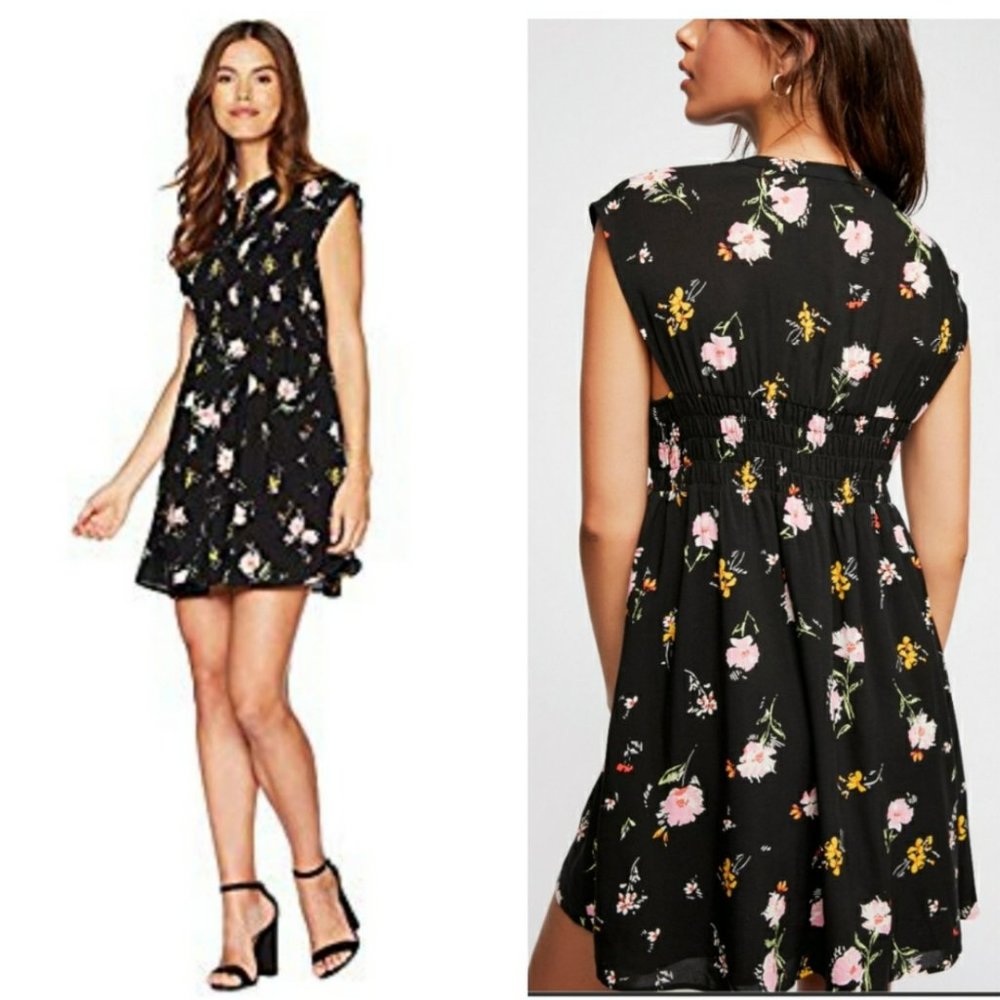 Free People Greatest Day Smocked Mini Dress